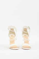 Christian Louboutin White Patent Leather Choca 100 Heel