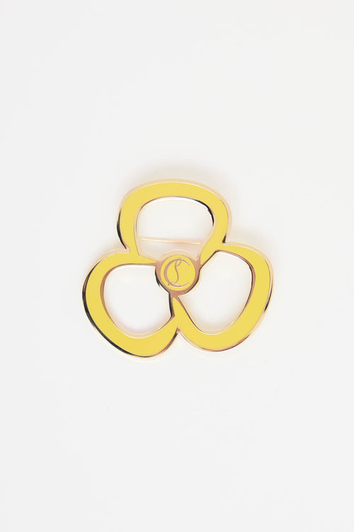 Christian Louboutin Flower Enamel Brooch