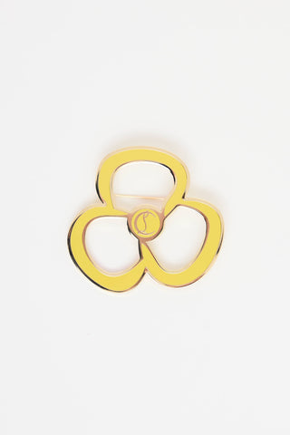 Christian Louboutin Flower Enamel Brooch