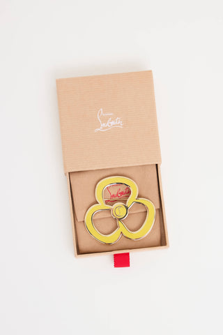 Christian Louboutin Flower Enamel Brooch