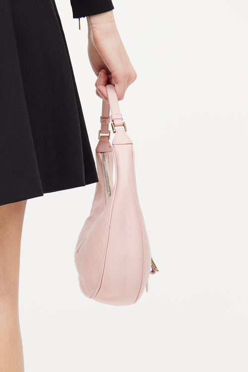 Dior Pink Cannage Half Moon Bag