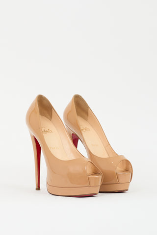 Christian Louboutin Brown Patent Leather Palais Royal Pump