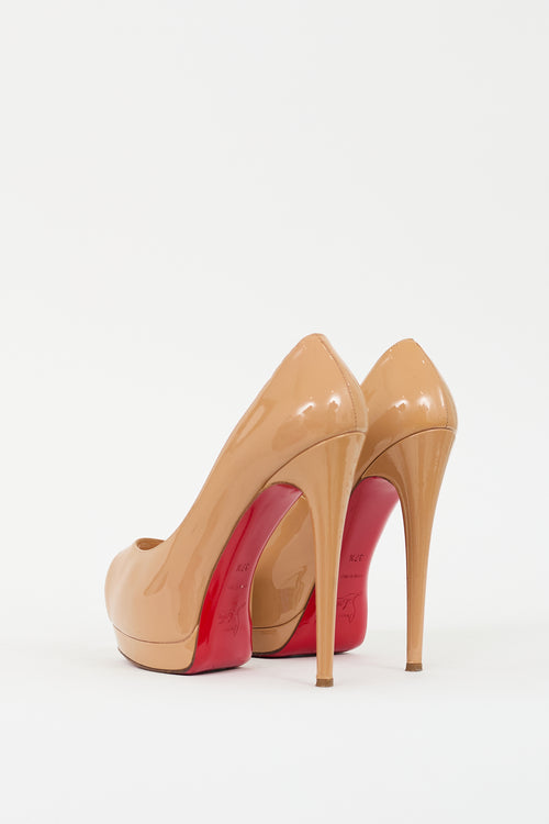 Christian Louboutin Brown Patent Leather Palais Royal Pump