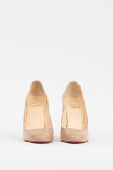 Christian Louboutin Beige Patent Ron Ron Zeppa Wedge Heel