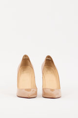 Christian Louboutin Beige Patent Leather So Kate 100 Pump