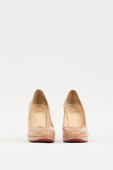 Christian Louboutin Beige Patent New Simple Pump