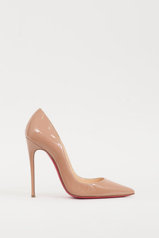 Christian Louboutin Beige Patent Leather So Kate Heel