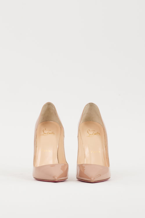 Christian Louboutin Beige Patent Leather So Kate Heel