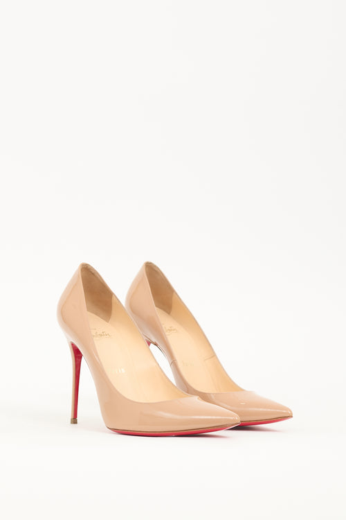 Christian Louboutin Beige Patent Leather So Kate Pump