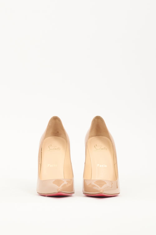 Christian Louboutin Beige Patent Leather So Kate Pump