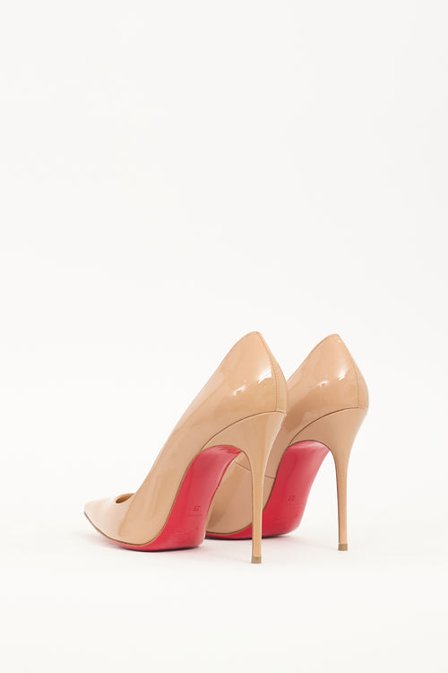 Christian Louboutin Beige Patent Leather So Kate Pump