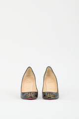 Christian Louboutin Black Leather Cabo Stud Toe Pump