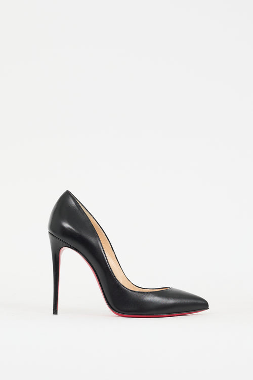 Christian Louboutin Black Leather Pigalle Follies 100 Pump