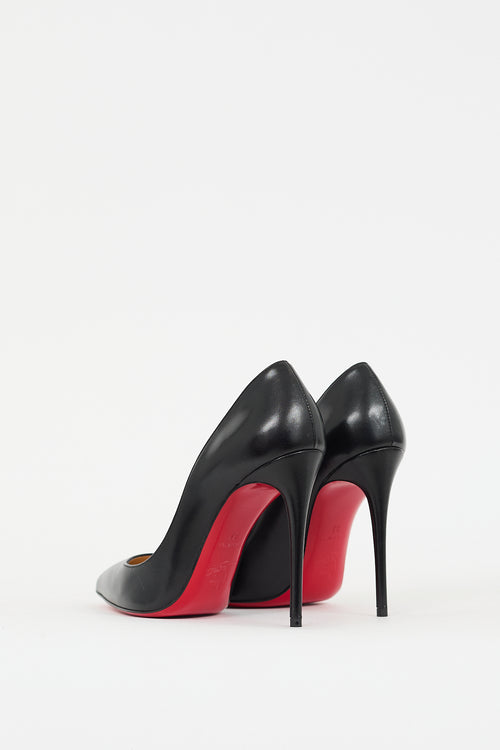 Christian Louboutin Black Leather Pigalle Follies 100 Pump