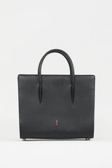 Christian Louboutin Black & Red Leather Studded Paloma Bag