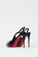 Christian Louboutin Black Patent Hot Chick Slingback Heel