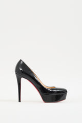 Christian Louboutin Black Patent Leather Bianca 120 Pump