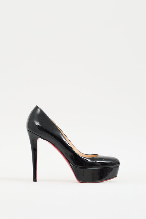 Christian Louboutin Black Patent Leather Bianca 120 Pump