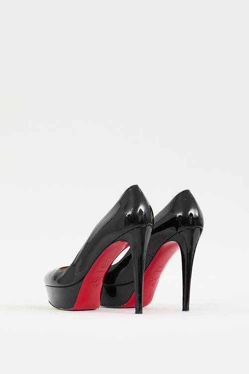 Christian Louboutin Black Patent Leather Bianca 120 Pump