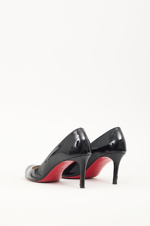 Christian Louboutin Black Patent Leather Simple Pump