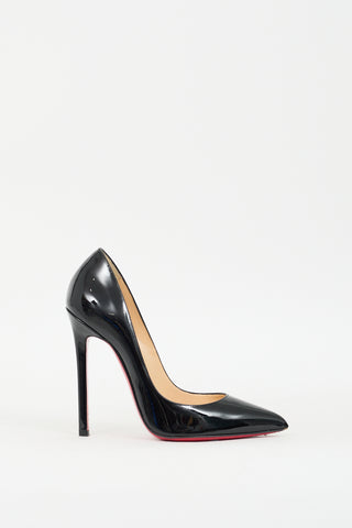 Christian Louboutin Black Patent Leather Pigalle 100 Pump