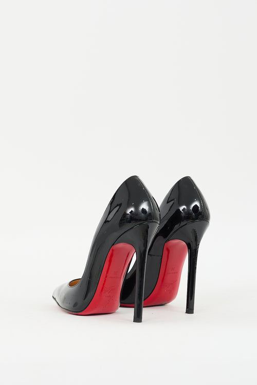 Christian Louboutin Black Patent Leather Pigalle 100 Pump