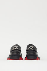 Christian Louboutin Black & Red Moc Dune Uomo Loafer