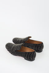 Christian Louboutin Black Suede Dandelion Spikes Loafer