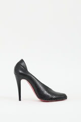 Christian Louboutin Black Textured Leather Pump