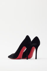 Christian Louboutin Black Velvet Kate 120 Heel