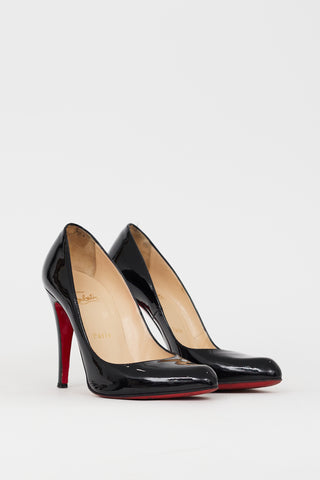 Christian Louboutin Black Patent Leather Fifille 110 Pump