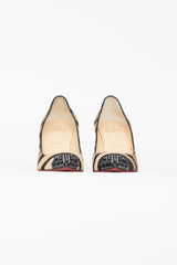 Christian Louboutin Black & Brown GEO 85 Textured Pump