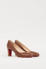 Christian Louboutin Brown Leather Lady Gena Pump