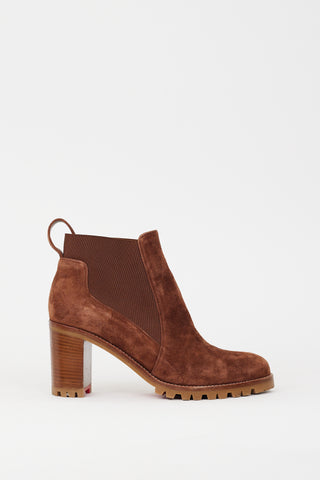 Christian Louboutin Brown Suede Marchacroche Chelsea Boot
