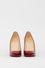 Christian Louboutin Burgundy Patent Leather Fifi 115 Pump