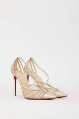 Christian Louboutin Gold Iridescent Leather & Mesh Theodorella Pump