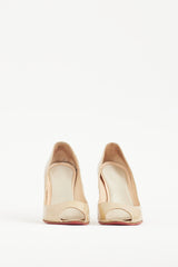 Christian Louboutin Gold Sparkly Patent Leather Yoyo 100 Pump