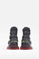 Christian Louboutin Green & Black Dune Buckle Boot