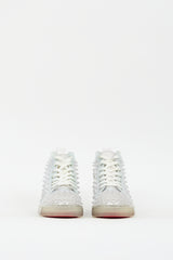 Christian Louboutin Grey Louix Ray Spiked PVC High Top Sneaker