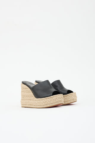 Christian Louboutin Leather Ariella Espadrille Mule