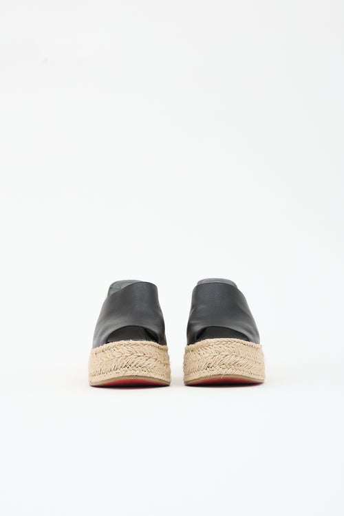 Christian Louboutin Leather Ariella Espadrille Mule
