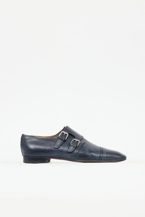 Christian Louboutin Leather Double Monk Strap Shoe