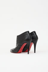 Christian Louboutin Leather Orniron Pleated Bootie