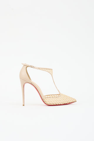 Christian Louboutin Leather & Mesh Salonu Heel