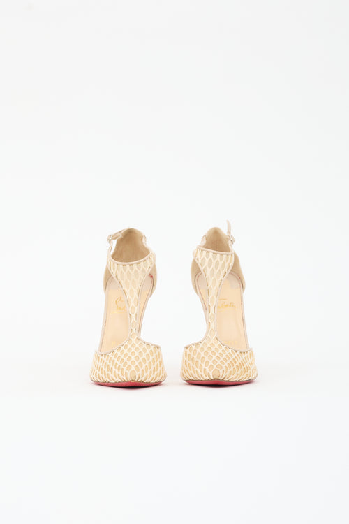Christian Louboutin Leather & Mesh Salonu Heel