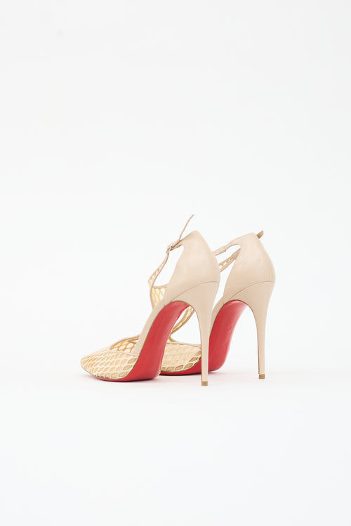 Christian Louboutin Leather & Mesh Salonu Heel
