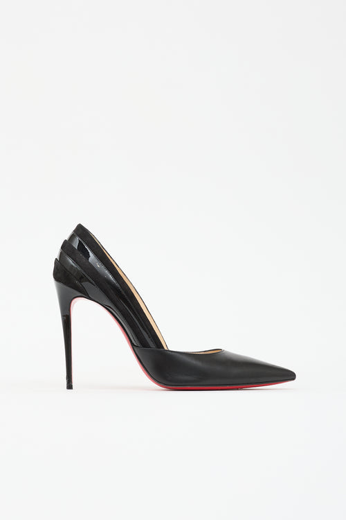Christian Louboutin Leather & Patent Super 100 Pump
