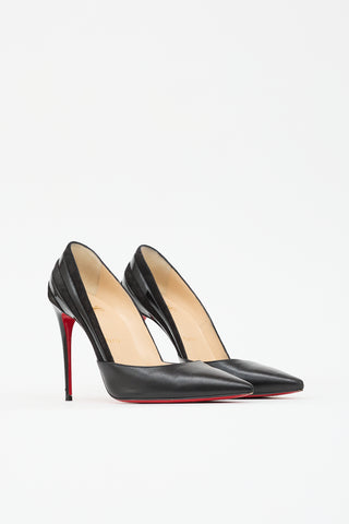 Christian Louboutin Leather & Patent Super 100 Pump