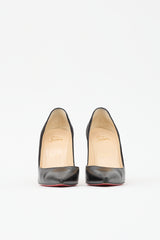 Christian Louboutin Leather & Patent Super 100 Pump