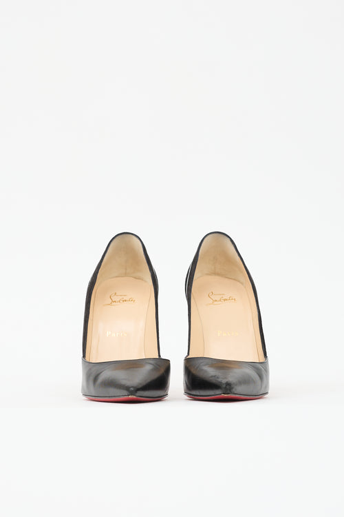 Christian Louboutin Leather & Patent Super 100 Pump